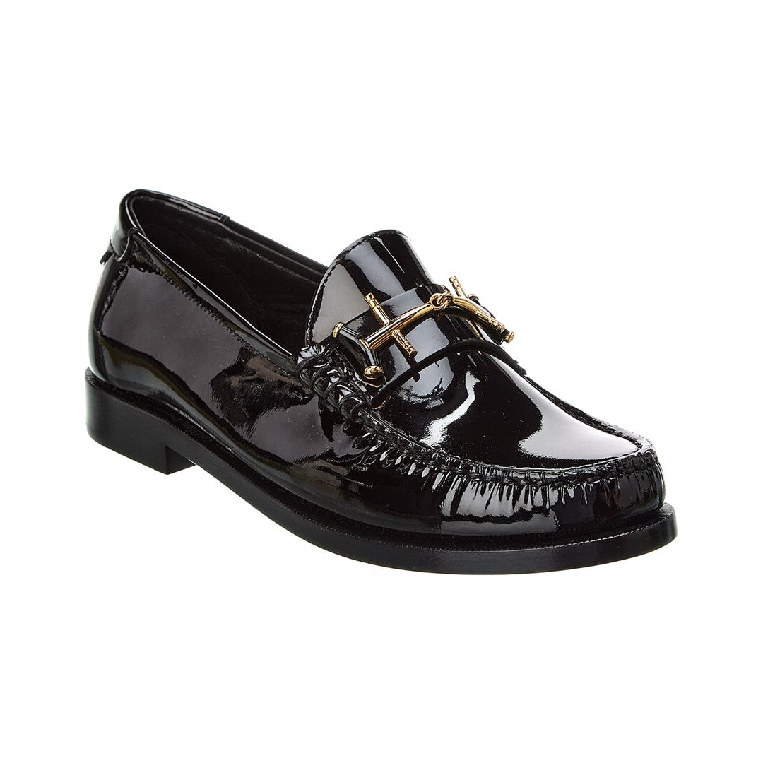 SAINT LAURENT LE LOAFER SOFT PATENT LEATHER LOAFERS BLACK
