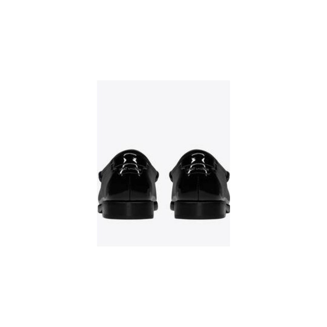 SAINT LAURENT LE LOAFER SOFT PATENT LEATHER LOAFERS BLACK