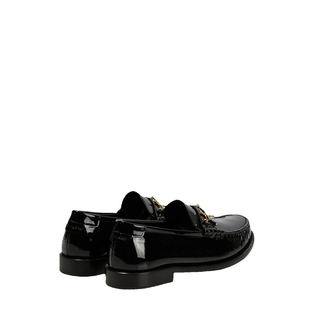 SAINT LAURENT LE LOAFER SOFT PATENT LEATHER LOAFERS BLACK