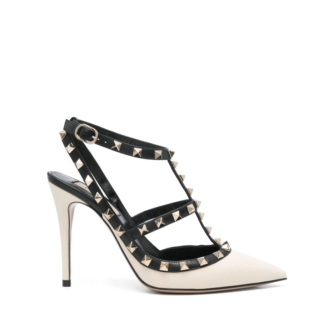 VALENTINO GARAVANI ROCKSTUD PUMPS WHITE