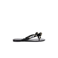 VALENTINO GARAVANI ROCKSTUD CALFSKIN THONG SANDAL BLACK