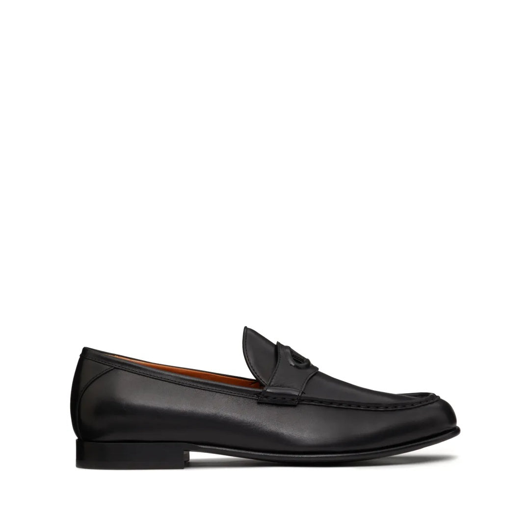 VALENTINO GARAVANI VLOGO SIGNATURE BUFFALO LOAFER BLACK