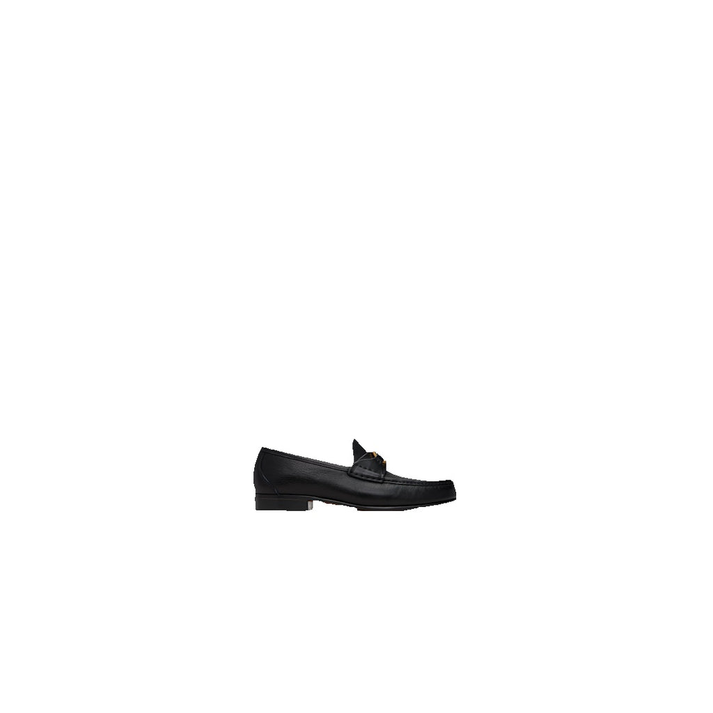 VALENTINO GARAVANI VLOGO SIGNATURE BUFFALO LOAFER BLACK