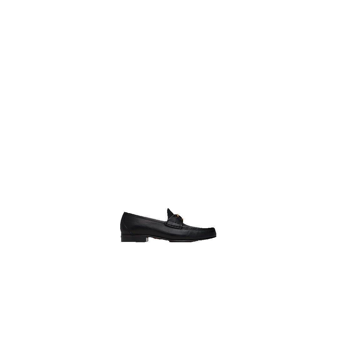 VALENTINO GARAVANI VLOGO SIGNATURE BUFFALO LOAFER BLACK