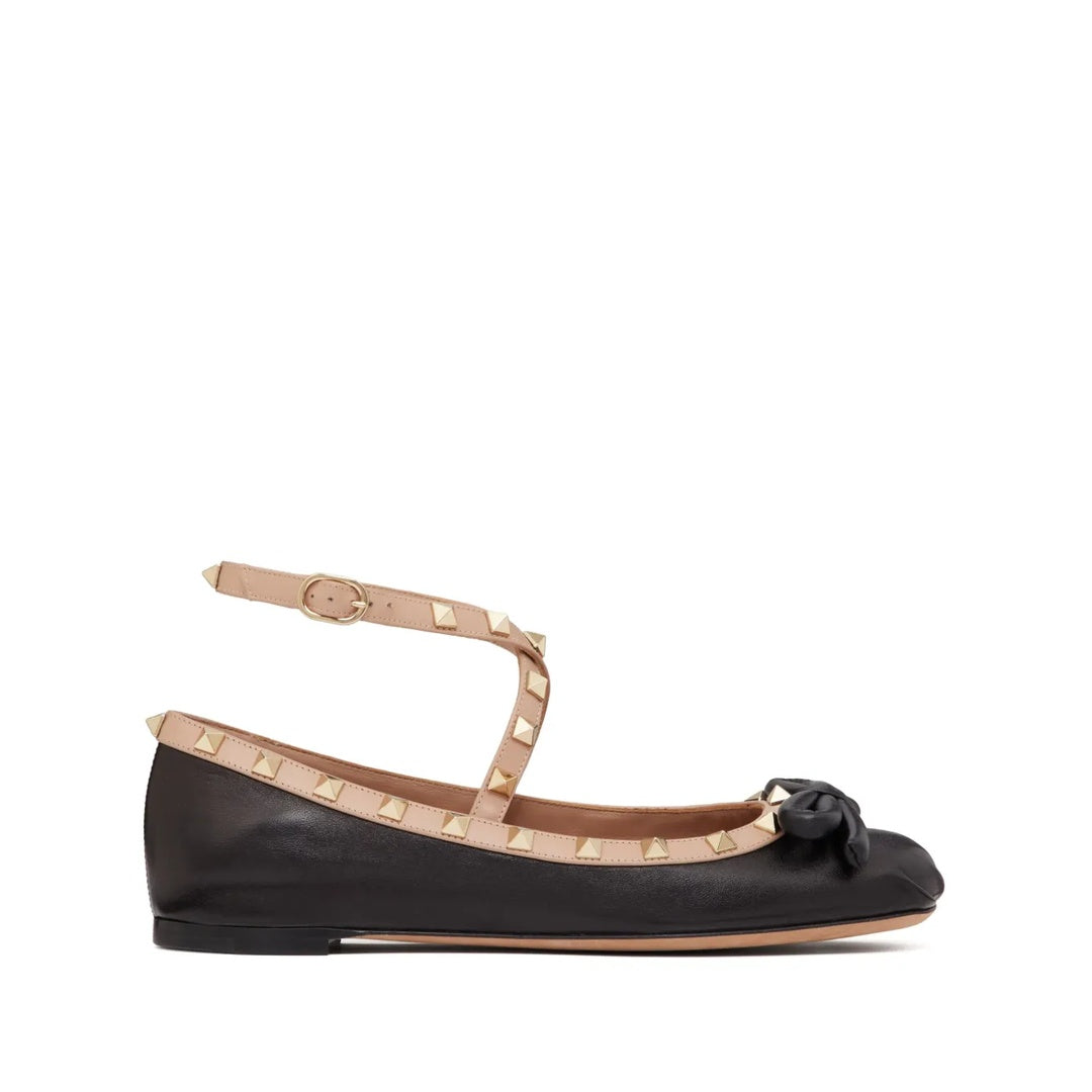VALENTINO GARAVANI ONDETTE RUBBER BALLERINA BLACK