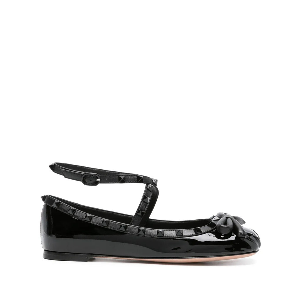 VALENTINO GARAVANI ONDETTE RUBBER BALLERINA BLACK