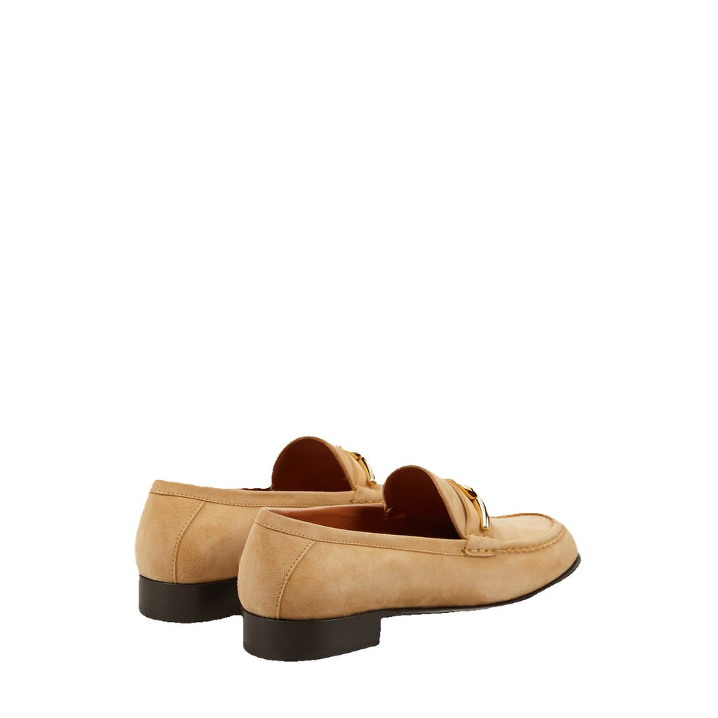 VALENTINO GARAVANI PALM AVENUE SUEDE LOAFERS BEIGE
