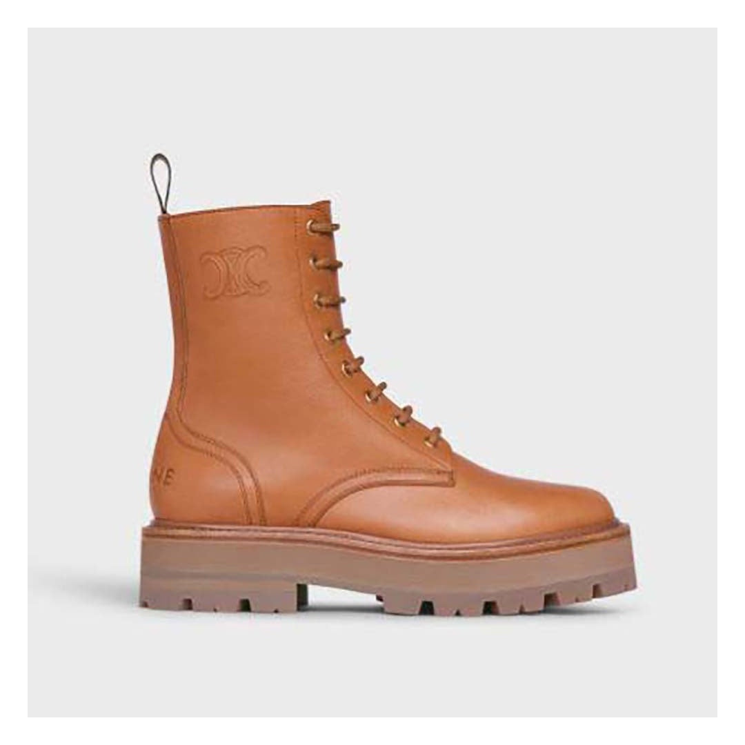 CELINE BULKY CROPPED BOOT BROWN