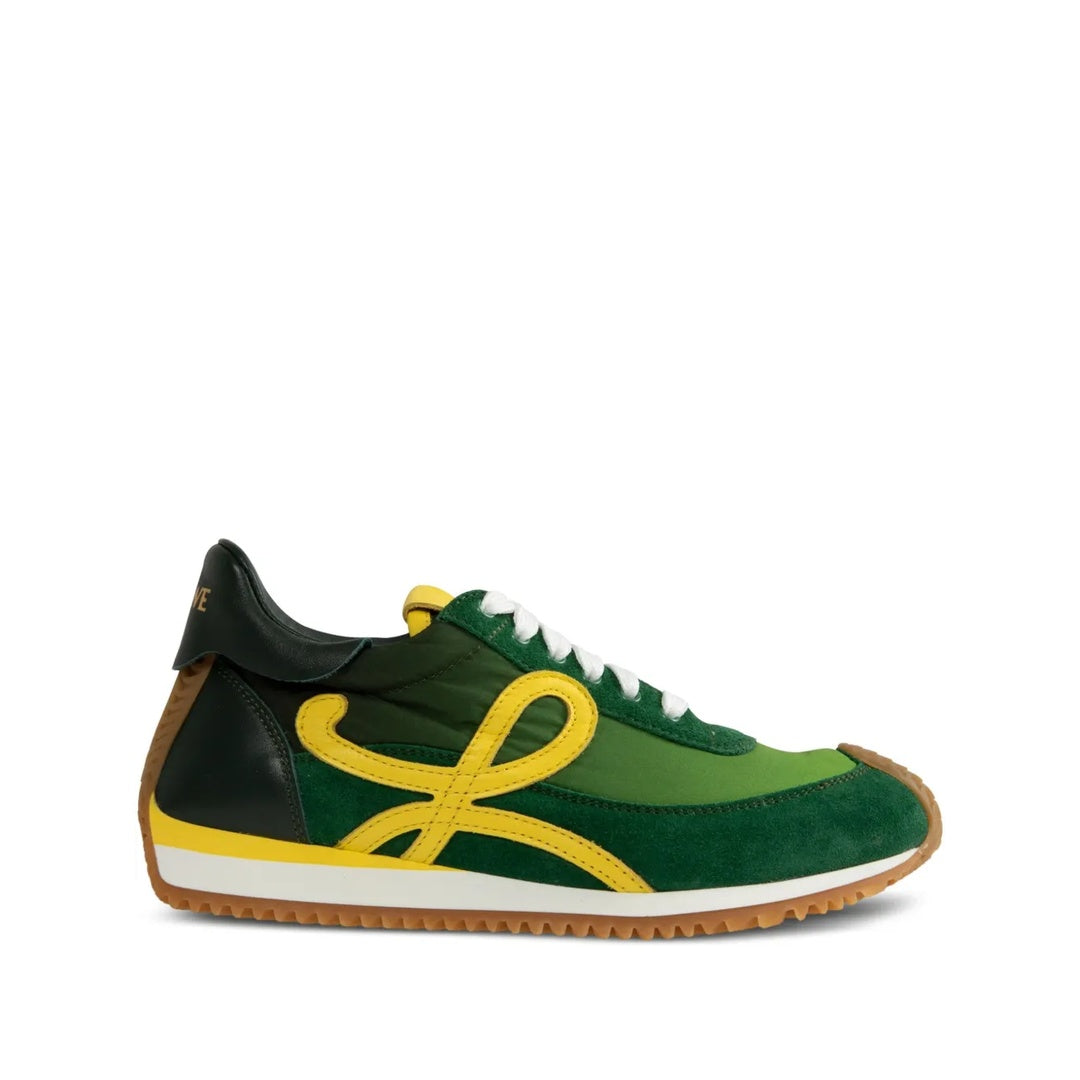 LOEWE GRIP SUEDE SNEAKERS GREEN