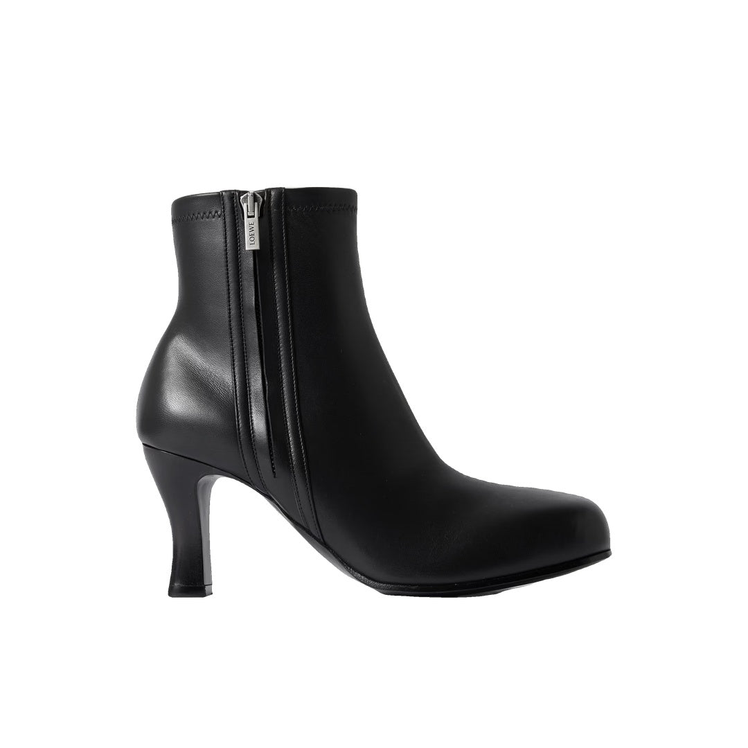 LOEWE EMILY AQUA PVC ANKLE BOOTS BLACK