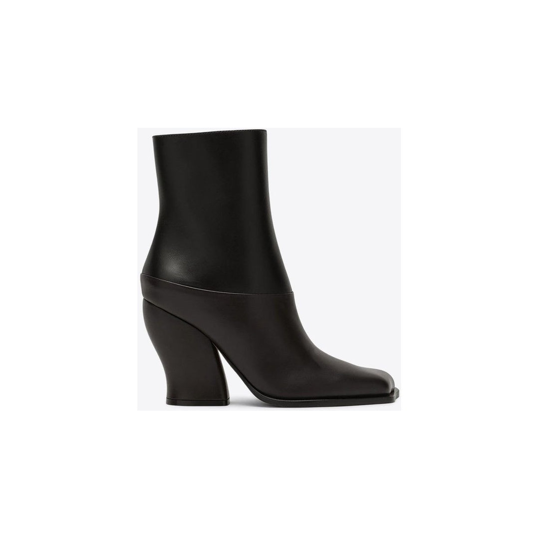 LOEWE EMILY AQUA PVC ANKLE BOOTS BLACK