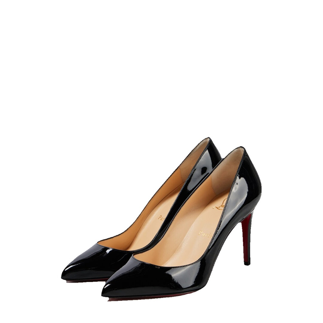CHRISTIAN LOUBOUTIN PATENT PIGALLE FOLLIES PUMP BLACK