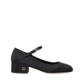 MIU MIU SPAZZOLATO ROIS MARY JANE PUMP BLACK