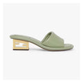 FENDI NAPPA BAGUETTE 60MM SLIDE SANDAL MUSK GREEN