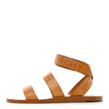 GIVENCHY SMOOTH CALFSKIN 4G LOGO FLAT SANDAL BROWN