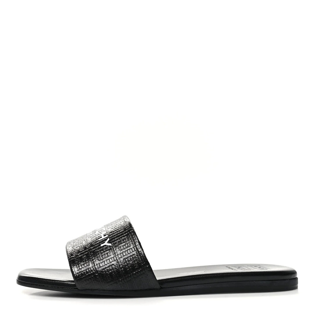GIVENCHY LOGO 4G FLAT SANDAL BLACK