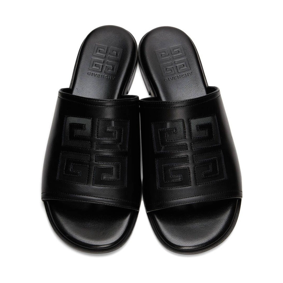 GIVENCHY LOGO 4G FLAT SANDAL BLACK