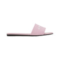GIVENCHY COATED CANVAS LOGO 4G EMBOSSED FLAT SANDAL PINK