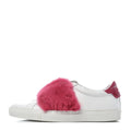 GIVENCHY CALFSKIN MINK FUR URBAN STREET SNEAKER WHITE PINK