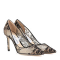 JIMMY CHOO ROMY LACE PUMPS BLACK