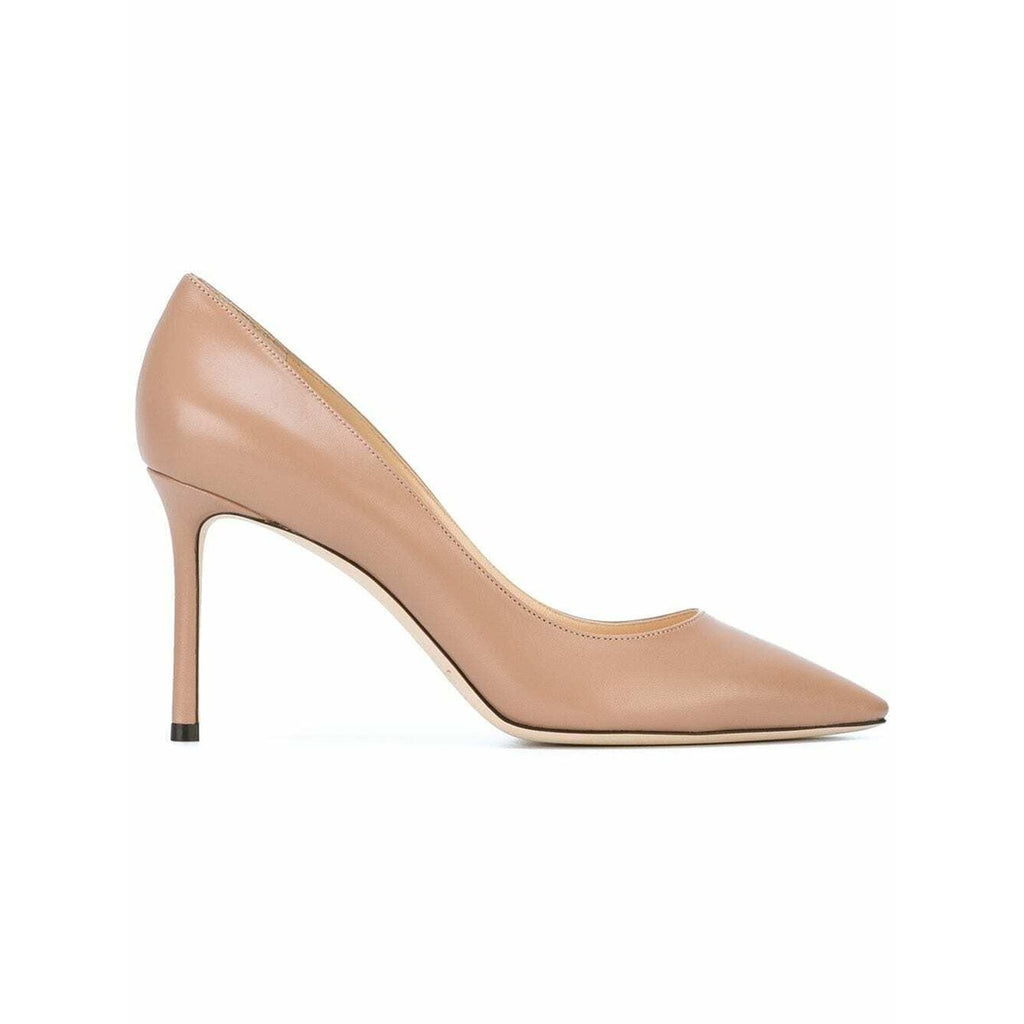 JIMMY CHOO ROMY CROCODILE-EFFECT LEATHER PUMPS TAN