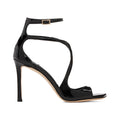 JIMMY CHOO AZIA SUEDE HEELED SANDALS BLACK