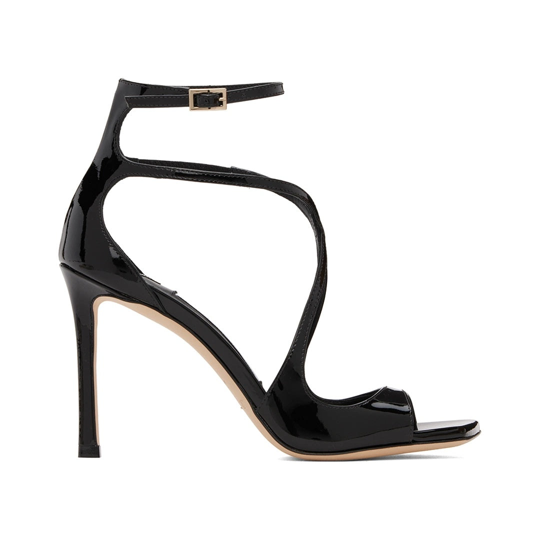 JIMMY CHOO AZIA SUEDE HEELED SANDALS BLACK