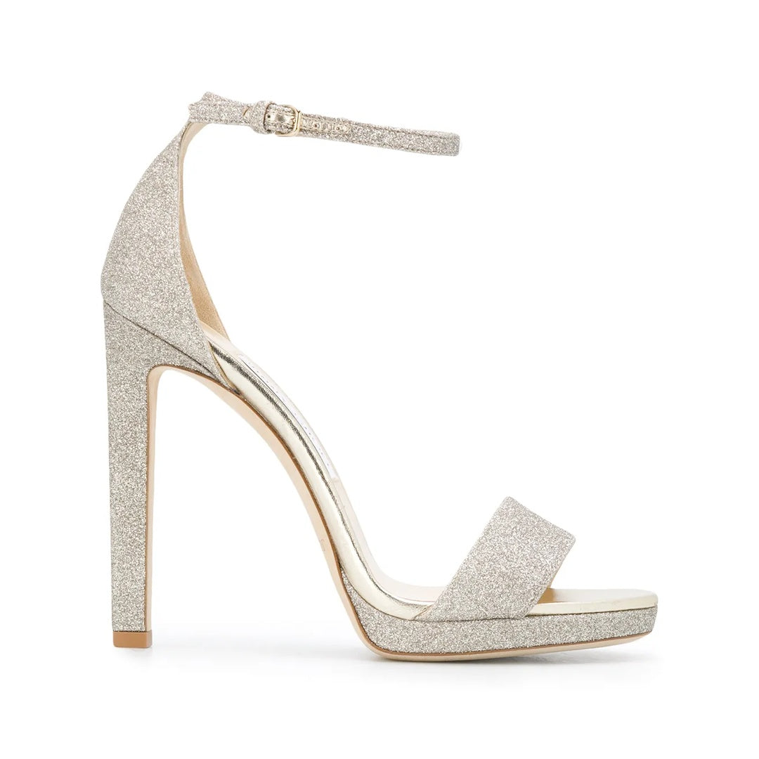 JIMMY CHOO MISTY GLITTER SANDAL GOLD