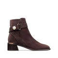 JIMMY CHOO ELIOT SUEDE ANKLE BOOTS CHOCOLATE CHOCOLATE BROWN