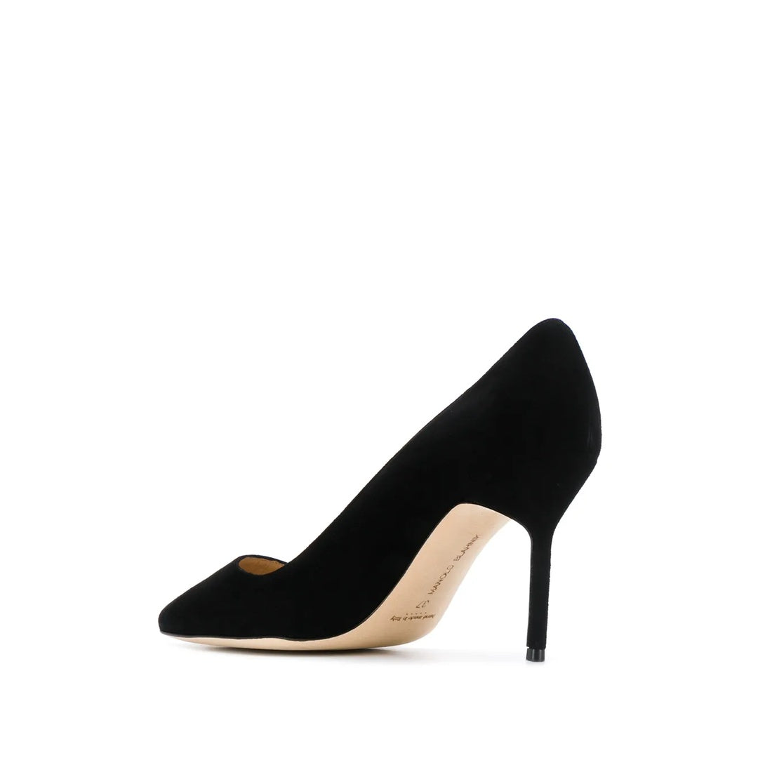 MANOLO BLAHNIK BB 90MM POINTED PUMPS BLACK