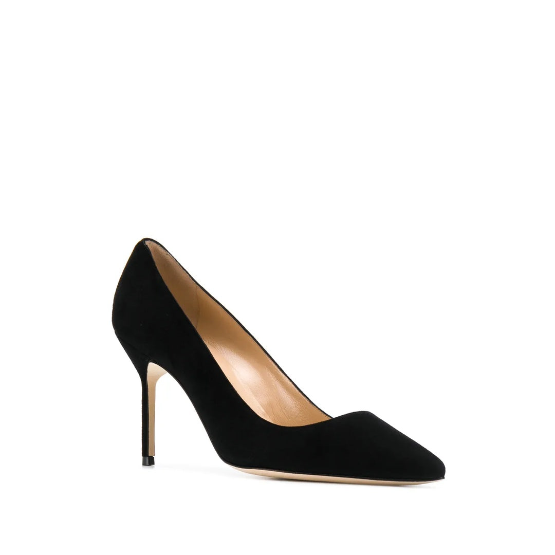 MANOLO BLAHNIK BB 90MM POINTED PUMPS BLACK