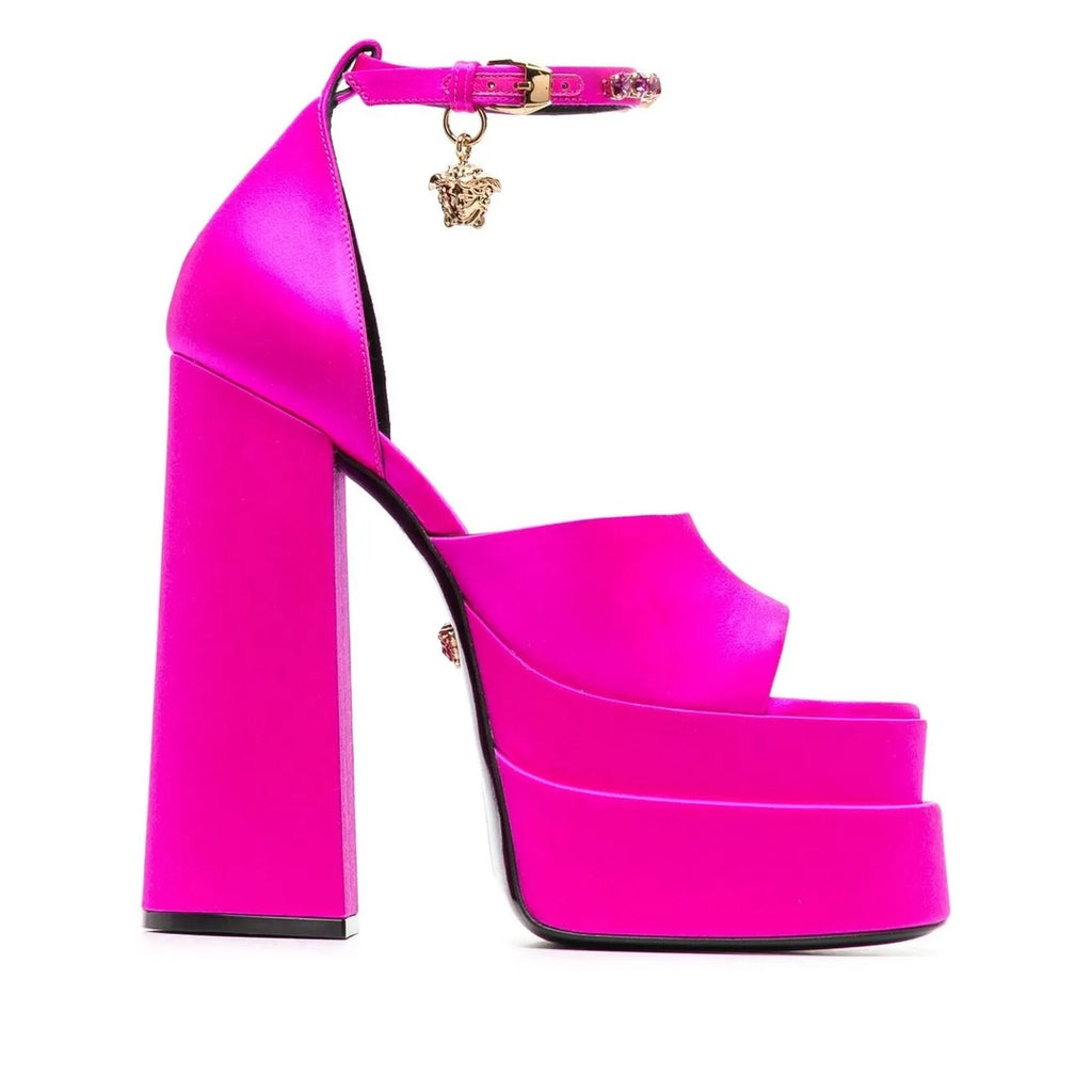 VERSACE MEDUSA AEVITAS PLATFORM SANDALS PINK