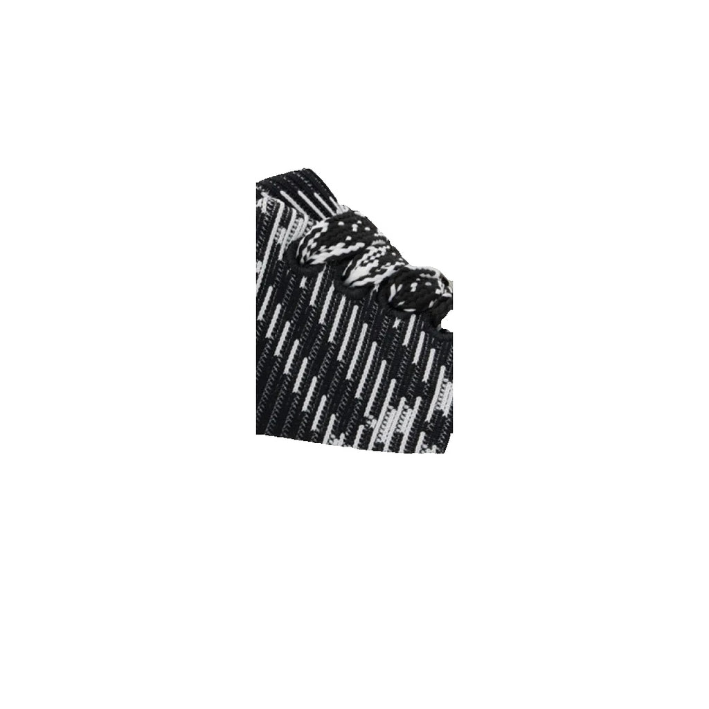 BURBERRY CHECK KNIT BOX LOW-TOP SNEAKERS BLACK