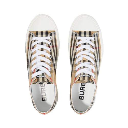 BURBERRY VINTAGE CHECK CANVAS SNEAKERS BEIGE