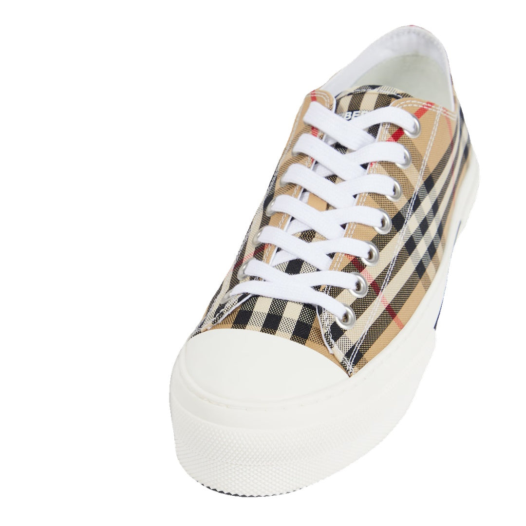 BURBERRY VINTAGE CHECK CANVAS SNEAKERS BEIGE