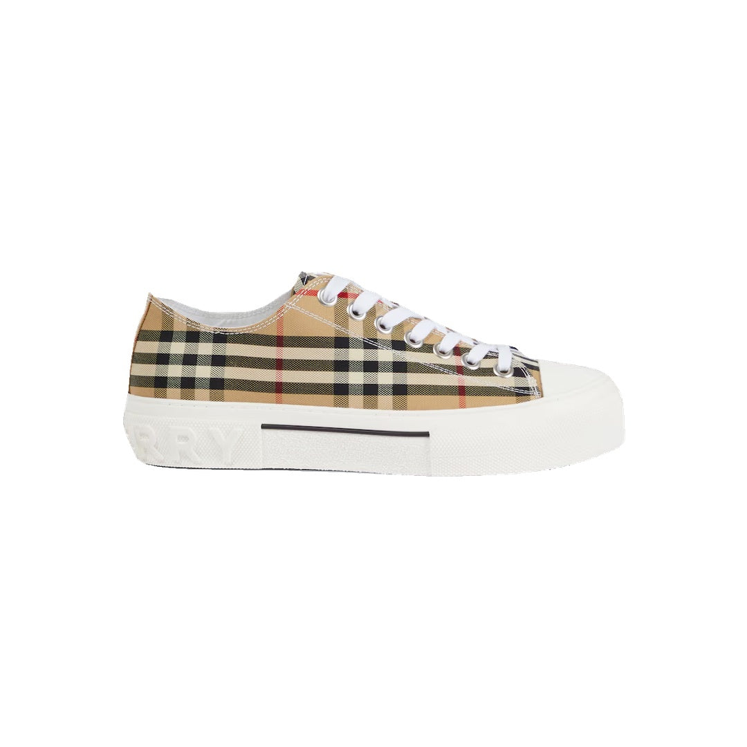BURBERRY VINTAGE CHECK CANVAS SNEAKERS BEIGE