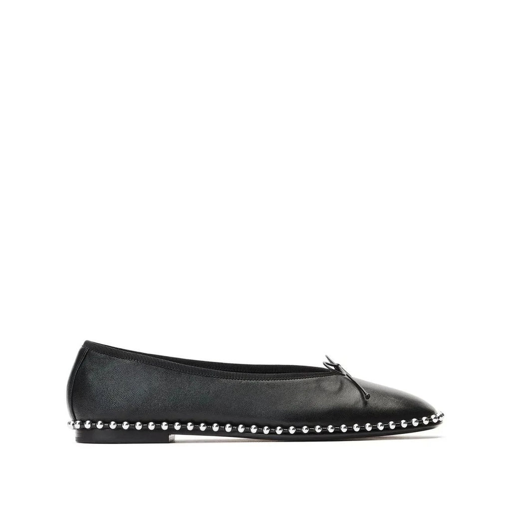 ALEXANDER WANG LINA BALLCHAIN BALLET FLAT BLACK