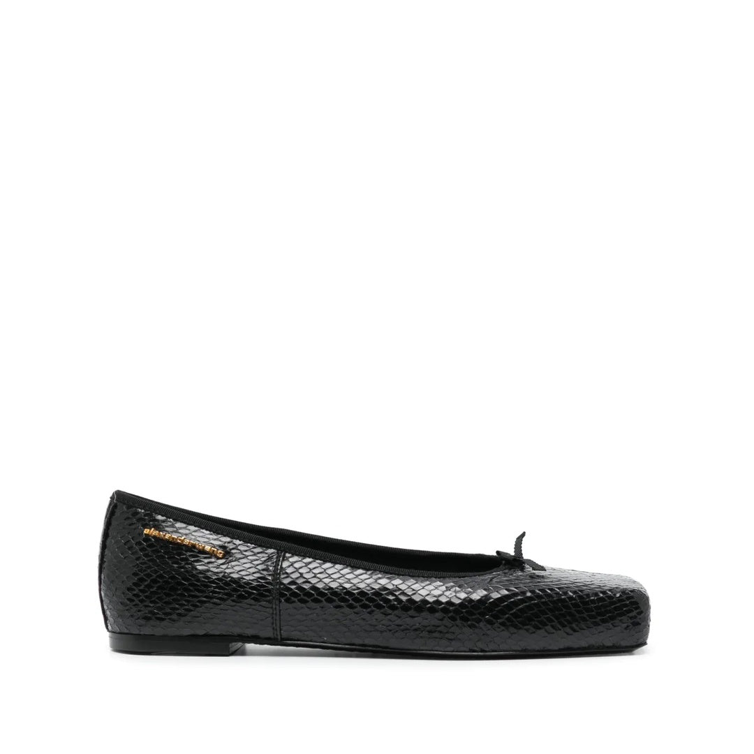 ALEXANDER WANG MESH BALLERINA STUDDED FLAT NUDE