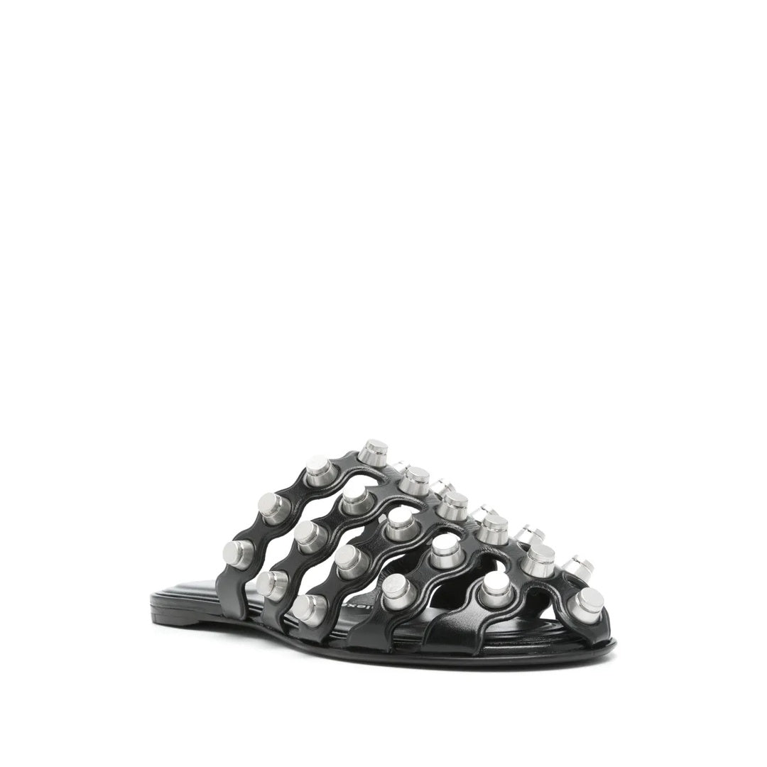 ALEXANDER WANG REXA CAGE SLIDE BLACK