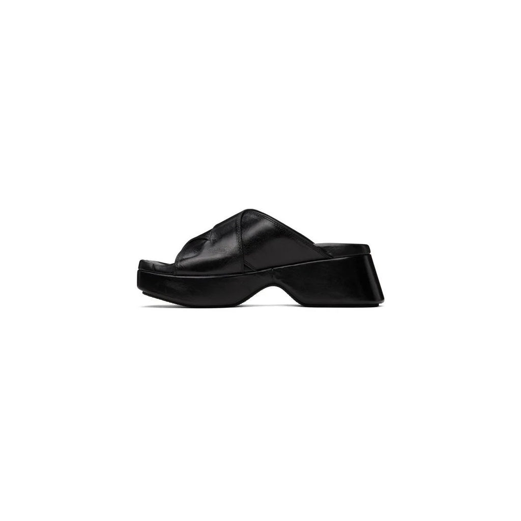 ALEXANDER WANG FLOAT CRISS CROSS WEDGE SANDAL BLACK