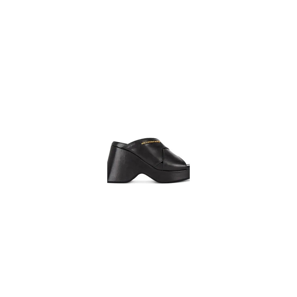 ALEXANDER WANG FLOAT CRISS CROSS WEDGE SANDAL BLACK