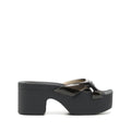 ALEXANDER WANG AW WEBBING PLATFORM SANDAL METALLIC