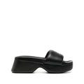 ALEXANDER WANG LOGO MOTIF PLATFORM SANDAL BLACK