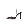 Alexander Wang Satin Lolita Crystal-Embellished Sandal Heel Black