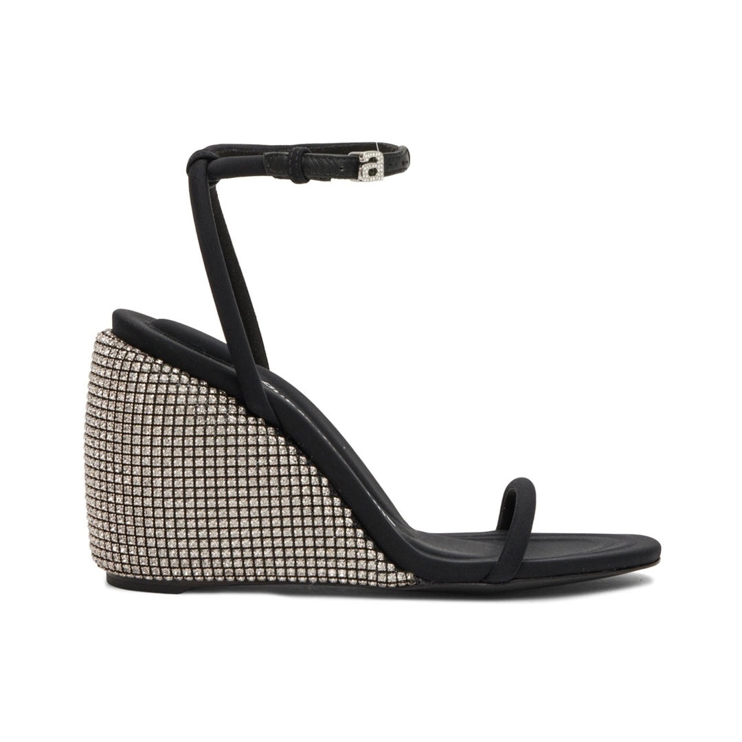 ALEXANDER WANG DAHLIA CRYSTAL WEDGE SANDAL GRAY