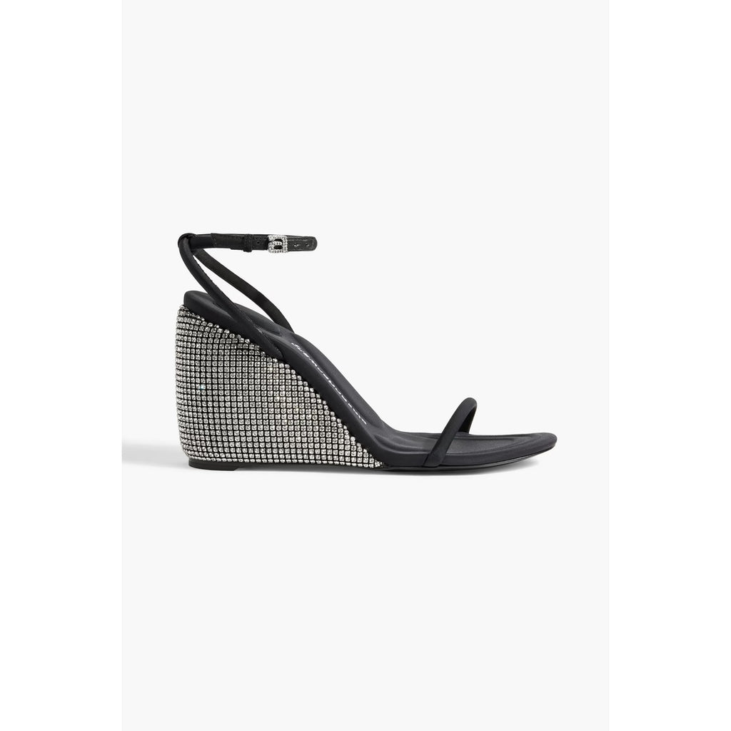 ALEXANDER WANG DAHLIA CRYSTAL WEDGE SANDAL GRAY