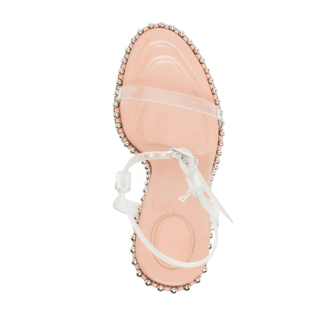 ALEXANDER WANG SADIE STUDDED CAGED MULE SANDAL NUDE