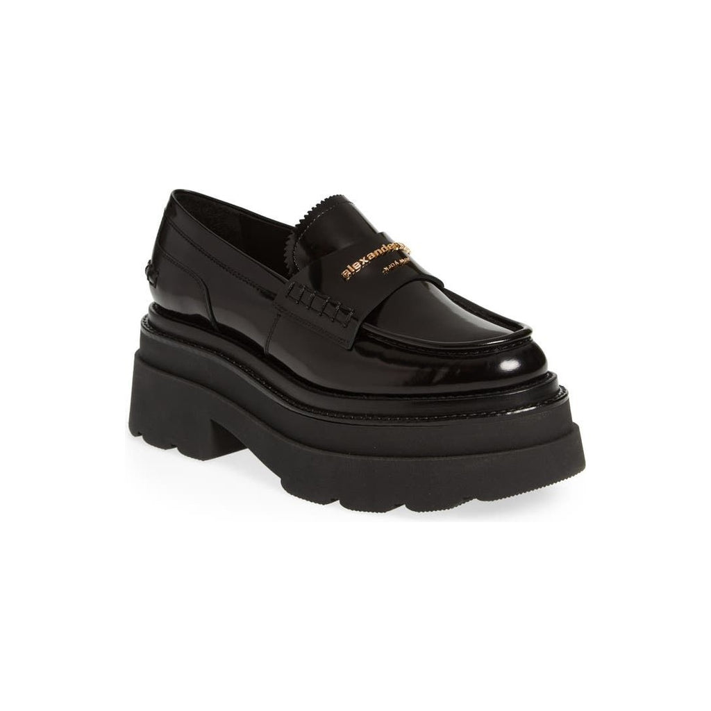 ALEXANDER WANG CARTER MID-HEEL LUG LOAFER BLACK