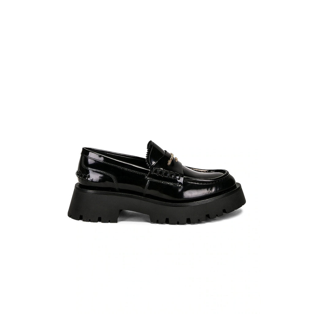 ALEXANDER WANG CARTER MID-HEEL LUG LOAFER BLACK