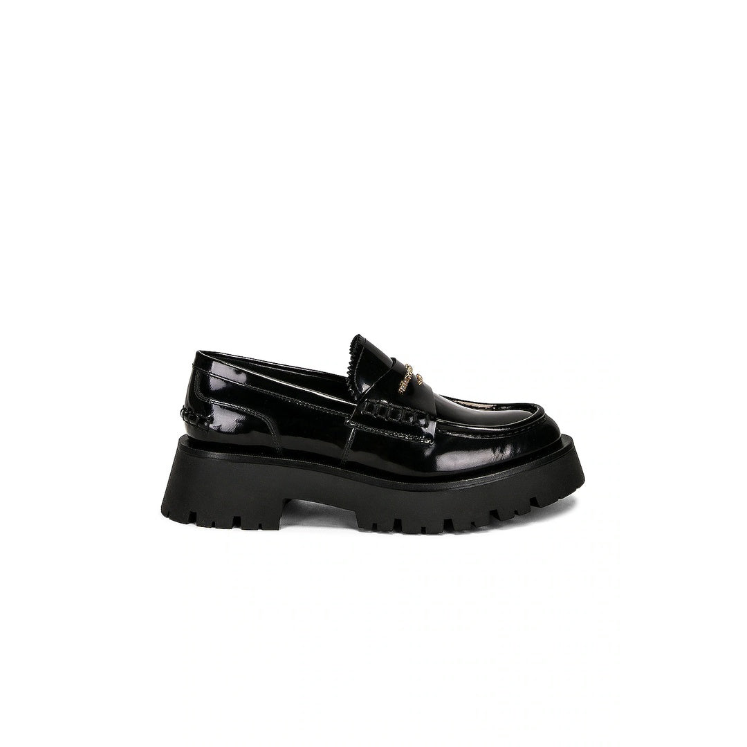 ALEXANDER WANG CARTER MID-HEEL LUG LOAFER BLACK